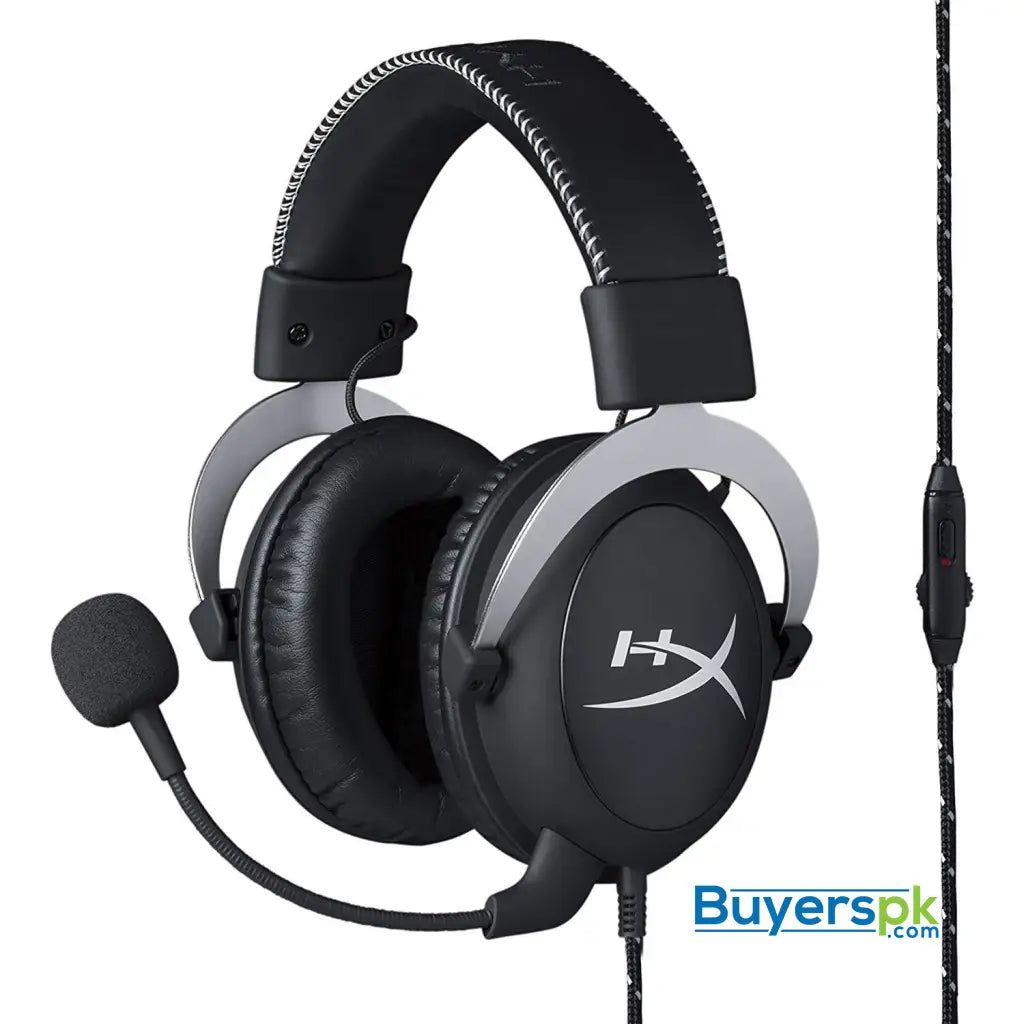 HyperX Cloud Pro Gaming Headset - Silver - with in-Line Audio Control for PS4 Xbox One and PC (HX-HSCL-SR/NA) - Headset HyperX Cloud Pro Gaming Headset - Silver - with in-Line Audio Control for PS4 Xbox One and PC (HX-HSCL-SR/NA) - Headset